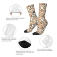 thumbnail image 3 of Rateoe Floral Paisley for Women Casual Calf Socks - Cute Crew Socks - Thin Soft Above Ankle Socks Size 5-11, 3 of 6