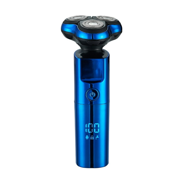 Rasoir Électrique pour Hommes Tondeuse à Barbe avec 3 Têtes Flottantes Rasoir de Rasage Lavable Rechargeable par USB
