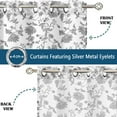 thumbnail image 4 of Vargottam Floral Vines Design Sheer Curtains for Tall Doors & Windows - Set of 2, 90", Grommet Top, Printed Georgette Light Filtering Panels for Home Decor, 4 of 9