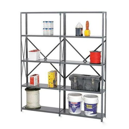 Tennsco Reinforced Shelving - TENNSCO Q2-4812 Additional Shelf, Steel, 22 ga., Gray
