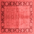 thumbnail image 1 of Ahgly Company Indoor Square Oriental Red Industrial Area Rugs, 6' Square, 1 of 4