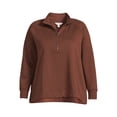 thumbnail image 5 of Terra & Sky Women's Plus Size Quarter-Zip Sweatshirt, 5 of 5