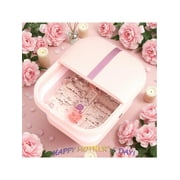 BEINILAI Foot Spa Bathtub And Massager With Heater And Bubbles, Vibration And Red Light, Foot Bath With Six Rollers To Relax And Foot Soak Tub With Pumice Stone, Foldable