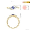 thumbnail image 4 of ANGARA Natural Tanzanite and Diamond Three Stone Bypass Engagement Ring in 14K Yellow Gold for Women (Size-5mm) | December Birthstone, Anniversary, Jewelry Gift for Women | Natural Tanzanite Ring, 4 of 8