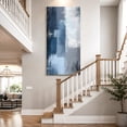 thumbnail image 4 of Canvas Wall Art, Navy Blue Grey Framed Canvas Prints for Living Room Hallway, Modern Ombre Oil Painted Abstract Art Oversized Gallery Wrapped Wall Decor for Home Office, Gifts, 30"x60" Ship Next Day, 4 of 9