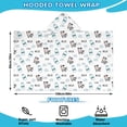 thumbnail image 2 of White Cow Milk Cloud Pattern Hooded Bath Towel，60"x35" for Ages 3 To 12 Kids, Quick Dry Lightweight Soft Microfiber Hood Beach Towel Cover Up for Kids, 2 of 7