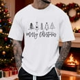 thumbnail image 2 of Men's Christmas Short Sleeve Tee Crewneck T Shirt White L, 2 of 3