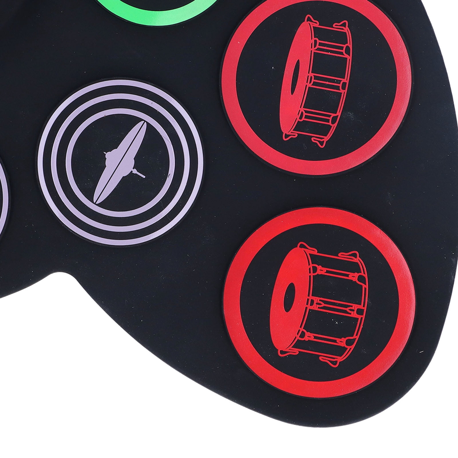 BIMZUC Roll Up Electric Drum Set Colorful Electronic Drum Pad with Built In Speaker Foot Pedal and Drumsticks 16.14 inches / 41 cm Tabletop Drum Kit for Kids and Beginners
