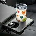 thumbnail image 4 of Colorful Heart Tumbler with Straw and Lid, 20 OZ Reusable Stainless Steel Vacuum Insulated Tumbler Water Cup for Coffee, Tea, Beverages, Travel Tumbler for Car, 4 of 4