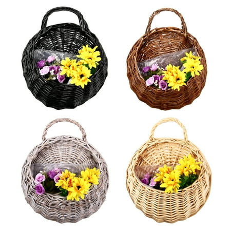 - Moaere Handmade Rattan Flower Pot Plant Stand Holder DIY Home Wall Hanging Basket Decor