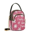 thumbnail image 2 of Cross Body Fashion Shoulder Waist Purse Bags Crimson Snowflake Dreams Pocket Handbags, 2 of 7