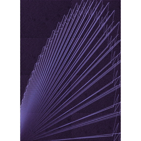 Ahgly Company Machine Washable Indoor Rectangle Transitional Deep Purple Area Rugs, 5' x 8'