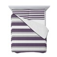 thumbnail image 7 of Purple Grey Stripe Queen Size Down Alternative Comforter, Lightweight Comforter Quilt Bedding Set with Pillow Shams Minimalist Farmhouse Striped All Seasons Bed Comforter Duvet Insert 90"x96", 7 of 7