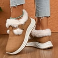 thumbnail image 4 of Orthopedic Snow Boots for Women with Arch Support Fleece Lined Winter Warm Comfortable Suede Platform Walking Shoes Buckle Slip on Work Ankle Booties, 4 of 8
