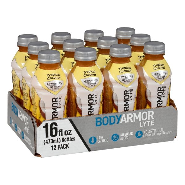 BODYARMOR LYTE Tropical Coconut Sports drink 16 fl.oz pack of 12