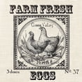 thumbnail image 2 of Tre Sorelle Studios 20x20 Gold Ornate Wood Framed with Double Matting Museum Art Print Titled - Farmhouse Grain Sack Label Chickens, 2 of 4