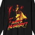 thumbnail image 7 of Yellowjackets Who's Hungry Men's Black Long Sleeve Crew Neck Tee-3XL, 7 of 7