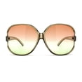 thumbnail image 1 of Womens Extra Oversized Round Designer Fashion Exposed Lens Butterfly Sunglasses Green Orange Green, 1 of 4