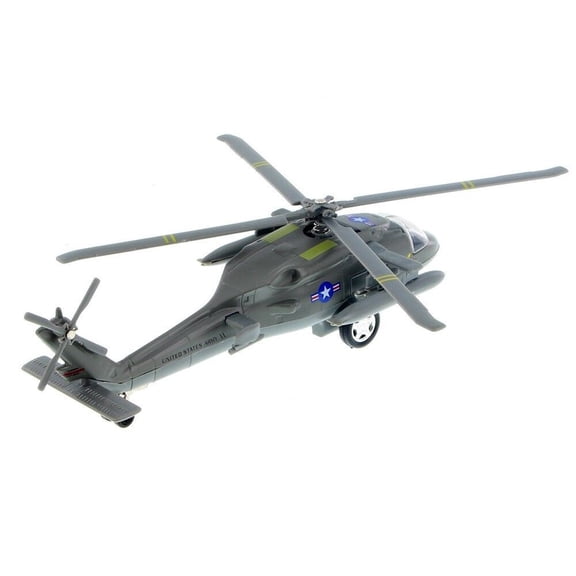 8" Black Hawk Helicopter Diecast Army Sikorsky UH-60 Military Model Airplane Toy GREY