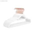 thumbnail image 6 of 10pcs  42/45CM Non-Slip Supple Velvet Hanger Seamless Flocking Hanger Gold Hook Dry Clothes Wardrobe Storage Adult Magic Hanger (6,42cm), 6 of 7