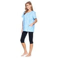 Casual Nights Women's Snap Front Smock Cobbler Woven Scrub Apron Top