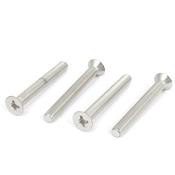 Unique Bargains M8 x 70mm Metric Phillips Flat Head Countersunk Bolts Machine Screws 4pcs