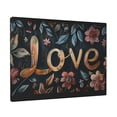 thumbnail image 2 of 12x16 inch Canvas Hanging Picture 'Love' Slogan Red Flower Garden Decor,Indoor Home Canvas Decor Bedroom Accessory,Villa Yard Garden,Study,Office Wall Art Decor Painting Prints,Florists Decor, 2 of 6