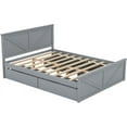 thumbnail image 5 of Queen Size Platform Bed with 4 Storage Drawers and Support Legs, Wood Bed Frame with Support Slats, 5 of 7