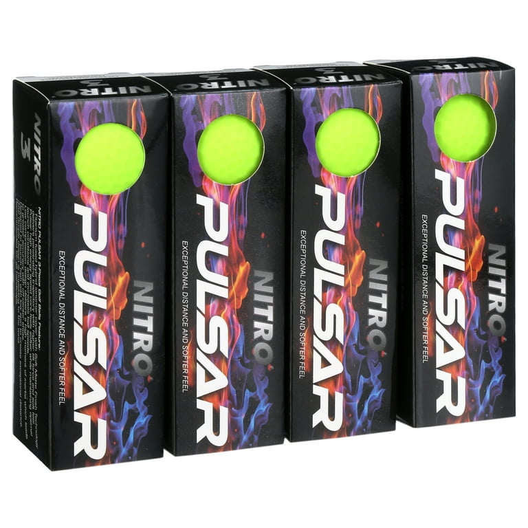 Nitro Golf Pulsar Golf Balls, Yellow, 12 Pack - Walmart.com