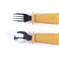 thumbnail image 2 of Stainless Steel Fork Spoon Set With Silicone Handle Durable Tableware For Kitchen Dining Camping Travel Picnic BBQ Party, 2 of 4
