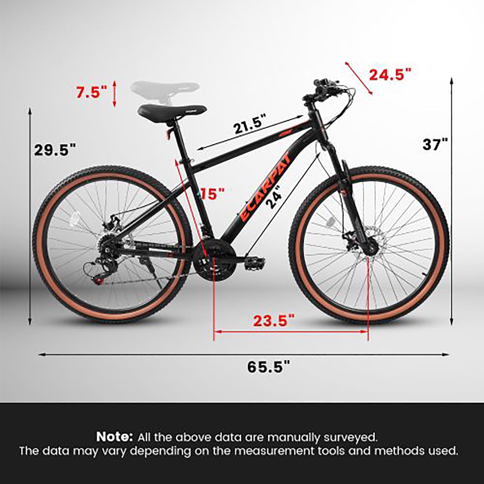 27.5 inch Mountain Bike for Adults, 21 Speed, Disc Brakes, High Carbon Steel Frame, Mountain Bike for Adlut Commuting and Outdoor Exploration, Black