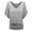 Grey1, variant on Women's Casual Shirt Solid Half Sleeve Boat Neck/V Neck Dolman T Shirt With Side Shirring Tops
