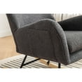 thumbnail image 6 of Nursery Rocking Chair, 35.5" Teddy Fabric Upholstered Glider Rocker with High Backrest, Modern Rocking Accent Chairs Comfy Side Chair for Nursery, Bedroom, Living Room,Gray, 6 of 9