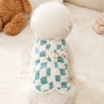 thumbnail image 4 of LiMimmuu Pet Clothes For Dogs Checkerboard Pattern Pet Clothes Pet Clothes Fashionable Checkerboard Pattern Winter Vest Soft Plush Coat, 4 of 7