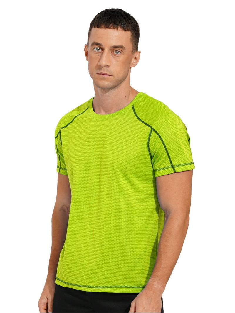 MSemis Men's Athletic Tops T-Shirt Active Quick Dry Sports Tee