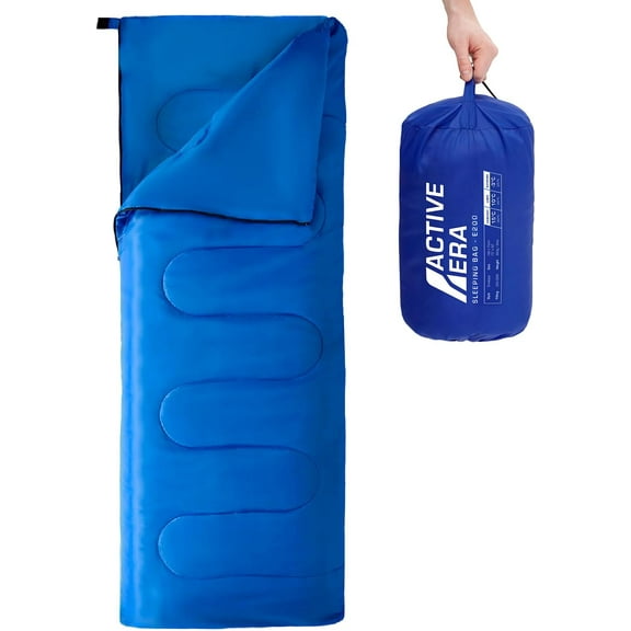 Active Era Camping Sleeping Bag for Adults - Warm, Compact, Lightweight Polyester Sleeping Bag for Camping Adult - Indoor & Outdoor Summer Camping Sleeping Bags for Adults, Boys and Girls