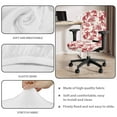 thumbnail image 7 of SCRAWLGOD Palm Tree Red Beige 2 Pieces Breathable Office Chair Slipcover Soft Easy to Install Gaming Chair Slipcovers Non-Slip Split Dustproof Boss Chair Covers, 7 of 7