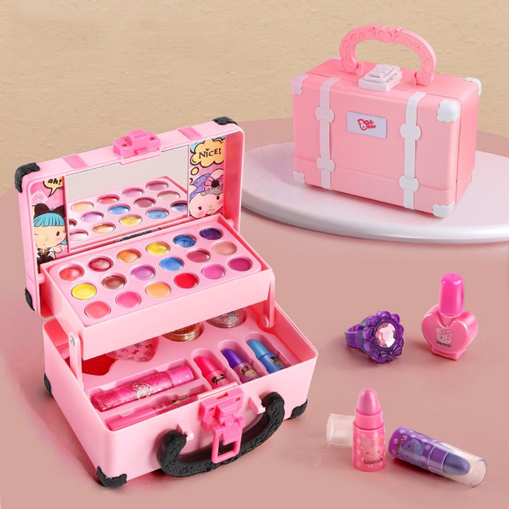 Kids Makeup Toys Kit For Girl Washable Cosmetics Toys Set Pretend Game  Princess Eyeshadow Blush Kids Makeup Toy Kit