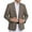 Beown Tan Navy Houndstooth, variant on Mens Sport Coat Classic Fit JacketStretch Plaid Blazer Stretch Blazer