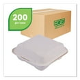 thumbnail image 2 of Eco-Products Sugarcane Clamshell Containers, 3"H x 8"W x 8"D, Pack Of 200 Containers, 2 of 7