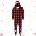 thumbnail image 2 of Meichang Christmas Pajamas Matching Family Hooded Onesie Long Sleeve Front Zipper with Christmas Print Loungewear, 2 of 6