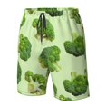 thumbnail image 4 of Balery Broccoli 3 Traje de Baño Estilo Hawaiano para Hombre, Shorts de Secado Rápido con Bolsillos-XX-Large, 4 of 6