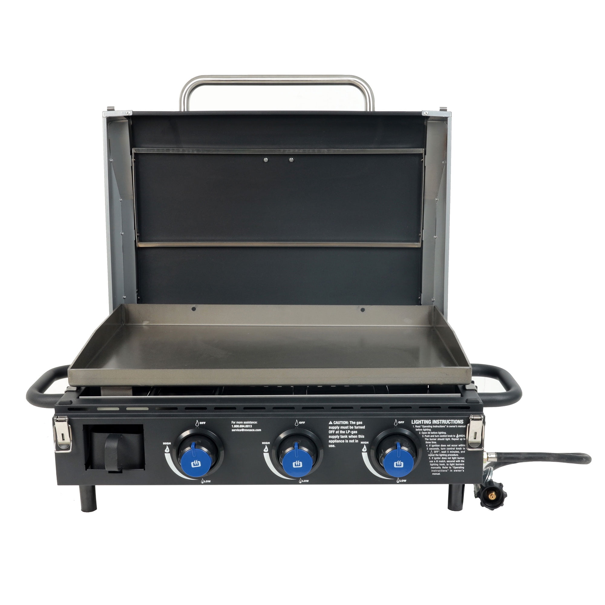 Razor 34.5 Triple Burner Portable Tabletop Outdoor Griddle for Backyard Cooking Camping Walmart