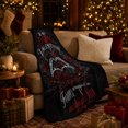 thumbnail image 3 of Gothic Skeleton Heart Valentine Art - Dark Romantic, Cozy Typography Art Scene, Warm Flannel Blanket for Living Room and Reading Nook, Art Lovers Valentine's Day Gift, Artistic Home Decor, 3 of 9