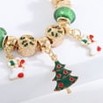 thumbnail image 3 of Pulsera navideña para mujer, pulsera colgante con dije de cuentas navideñas, pulsera de cadena de serpiente, regalo de joyería navideña, 21 cm, 3 of 7