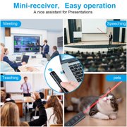 Double head Wireless Presenter Remote, Presentation Clicker with Hyperlink & Volume Remote Control PowerPoint Office Presentation Clicker for Keynote/PPT/Mac/PC/Laptop -1Pack