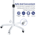 thumbnail image 5 of Professional Facial Steamer, 2 in 1 Facial Steamer on Wheels with 5X Magnifying Lamp, Steamer for Face Adjustable Height, Steamer for Facial for Salon, Spa and at Home Use, White, 5 of 9
