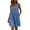 Blue-dress, variant on Summer Overall Dresses for Women Square Neck Sleeveless Mini Dresses Casual Loose Fit Pocketed Pinafore Dresses Blue XXL