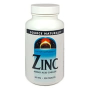 Source Naturals Zinc Amino Acid Chelate* 50 mg - 250 Tablet