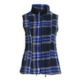 thumbnail image 5 of Jason Maxwell Women's Teddy Plaid Full Zip Vest with Drawstring Waist, Size S-XL, 5 of 5